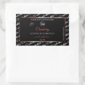 Zwart-wit Word Cloud Red-productlabels Logo Rechthoekige Sticker (Tas)