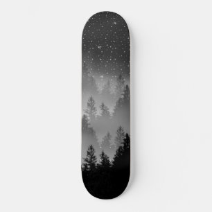 Zwart-wit woud Galaxy Dream #1 #decor #art Persoonlijk Skateboard
