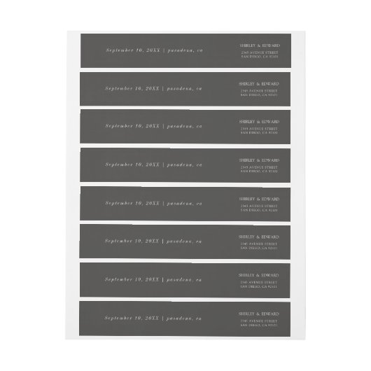 Zwart-wit Wraparound retouradreslabel (Vel)