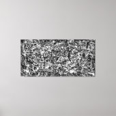 ZWART-WIT X - Actie schilderen -Abstract- Canvas Afdruk (Voorkant)