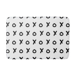 Zwart-wit X O XO X&O's Trendy Cute Badmat