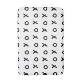 Zwart-wit X O XO X&O's Trendy Cute Badmat (Voorkant Verticaal)