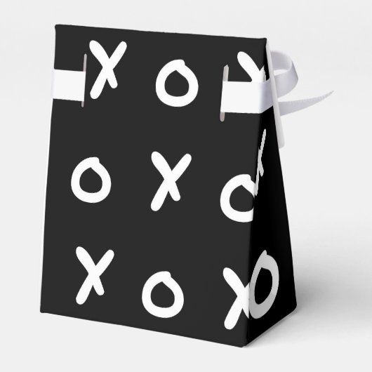 Zwart & Wit X O XO X&O's Trendy Cute Bedankdoosjes (Achterkant)