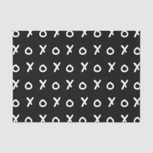 Zwart-wit X O XO X&O's Trendy Cute Tissuepapier