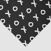 Zwart-wit X O XO X&O's Trendy Cute Tissuepapier (Detail)