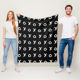 Zwart & Wit X O XO XO's Trendy Schattig XOXO Fleece Deken