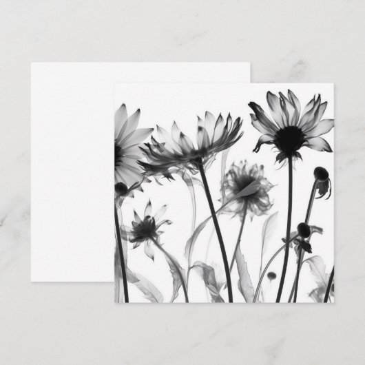 Zwart & wit X-Ray Bloemen (Voorkant / Achterkant)