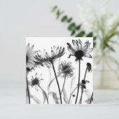Zwart & wit X-Ray Bloemen (Staand voorkant)