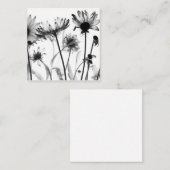 Zwart & wit X-Ray Bloemen Notitiekaartje (Voorkant / Achterkant)