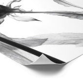 Zwart & wit X-Ray Bloemen Poster (Hoek)