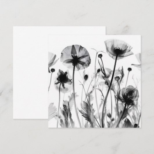 Zwart & Wit X-Ray Wildbloemen (Voorkant / Achterkant)