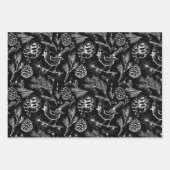 Zwart & Wit XL Kardinaal Vogel, Pine, Winter Berry Inpakpapier Vel (Voorkant 2)