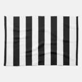 Zwart-wit XL Stripes Patroon Theedoek (Horizontaal)