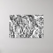 ZWART-WIT XLIX - Action schilderij -Abstract- Canvas Afdruk (Voorkant)