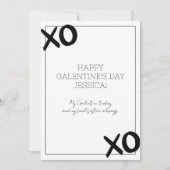 Zwart-wit XOXO Beste Vriend Galentine's Dag Feestdagenkaart (Voorkant)