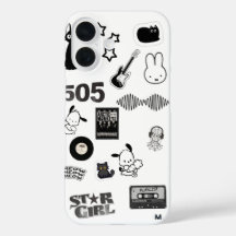 zwart-wit y2k telefoon