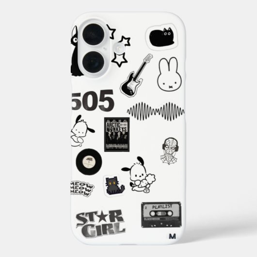 zwart-wit y2k telefoon Case-Mate iPhone case (Achterkant)
