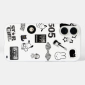 zwart-wit y2k telefoon Case-Mate iPhone case (Achterkant (horizontaal))