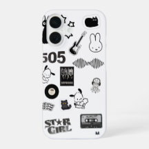 zwart-wit y2k telefoon