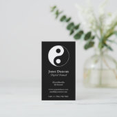 Zwart-wit Yin en Yang-symbool Visitekaartje (Staand voorkant)