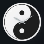 Zwart-wit Yin Yang Grote Klok<br><div class="desc">Zwart-witte Yin Yang Clock van Gerson Ramos.</div>
