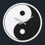 Zwart-wit Yin Yang Grote Klok<br><div class="desc">Zwart-witte Yin Yang Clock van Gerson Ramos.</div>