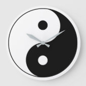 Zwart-wit Yin Yang Grote Klok (Voorkant)