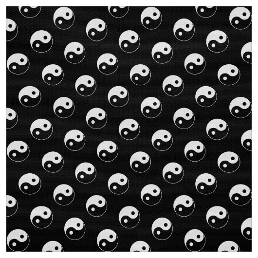 Zwart-wit Yin Yang Pattern Fabric Stof (Swatch)