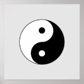 Zwart-wit Yin-Yang Poster (Voorkant)