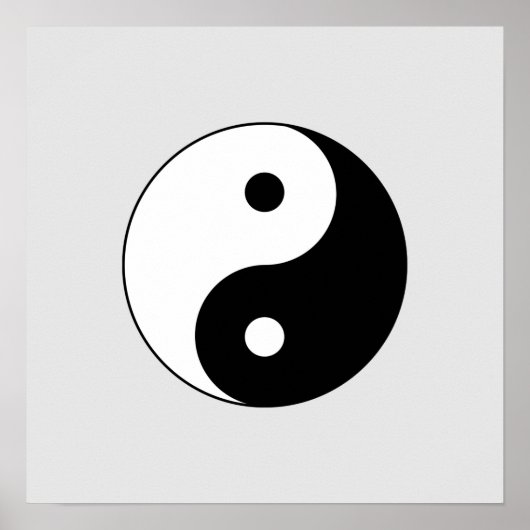 Zwart-wit Yin-Yang Poster (Voorkant)