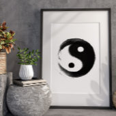 Zwart-wit Yin Yang Poster
