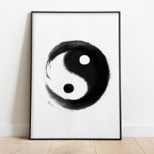 Zwart-wit Yin Yang Poster
