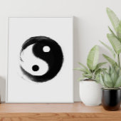 Zwart-wit Yin Yang Poster