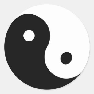 zwart-wit Yin Yang sticker