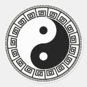 Zwart Wit Yin Yang stickers (Voorkant)
