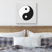 Zwart-wit Yin-Yang Stretched Canvas afdrukken (Insitu (Slaapkamer))