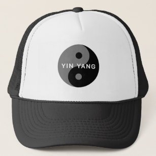 Zwart-wit Yin Yang symbool trucker hoed Trucker Pet