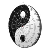 Zwart-wit Yin Yang Taoist-symbool Dartbord (Voorkant Rechts)