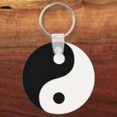 Zwart-Wit Yin Yang Taoïstisch Symbool Sleutelhanger (Voorkant)