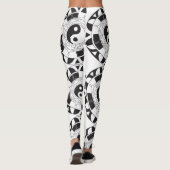 Zwart-wit Ying Yang Mandala Leggings (Achterkant)