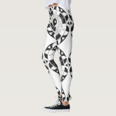 Zwart-wit Ying Yang Mandala Leggings (Links)