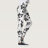 Zwart-wit Ying Yang Mandala Leggings (Rechts)
