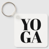 Zwart-wit YOGA-pose foto sleutelhanger cadeau (Voorkant)