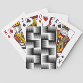 Zwart-wit zaagtandgradiëntpatroon pokerkaarten (Achterkant)