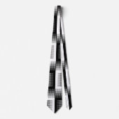 Zwart-wit zaagtandgradiëntpatroon stropdas (Voorkant)
