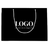 Zwart-Wit Zakelijk Aangepast Groot Cadeauzakje (Voorkant)