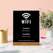 Zwart-Wit Zakelijk Bedrijfs Wifi Acryl Bord (Huwelijk)