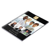 Zwart-wit zakelijk logo fotocollage notitieboek (Linkerzijde)