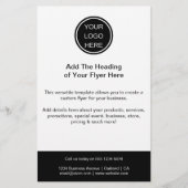 Zwart & Wit Zakelijk Logo Marketing Bedrijf Flyer (Voorkant)