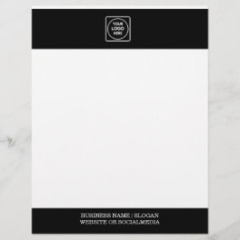 Zwart Wit Zakelijk Logo Promo Briefpapier Briefhoofd